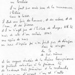 Nous et l’innocent* Texte manuscrit de Fernand Deligny in