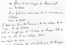 Nous et l’innocent* Texte manuscrit de Fernand Deligny in